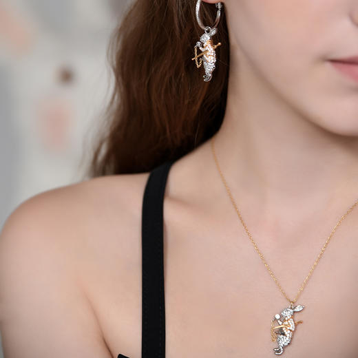 大英博物馆爱丽丝漫游奇境系列怀表兔蝴蝶结首饰爱心发夹耳环项链套戒 商品图2