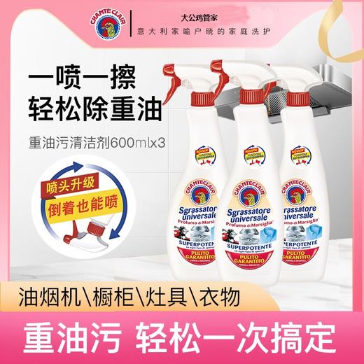 【3瓶装】意大利进口大公鸡管家经典款多能油污清洁剂 600ml/瓶 商品图0