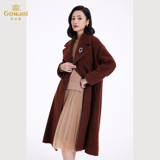 【羊驼毛】【绵羊毛】乔万尼新款羊驼毛大衣女秋冬羊毛外套冬季加厚高级感EF4A153 商品图3