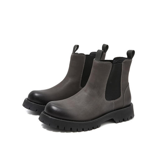 西遇厚底切尔西靴男秋冬季新款英伦风马丁靴增高短靴男靴子22225687 商品图4