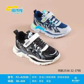 福得隆新款二棉休闲鞋男童轻底2536  2538    (32-37 38-42码)