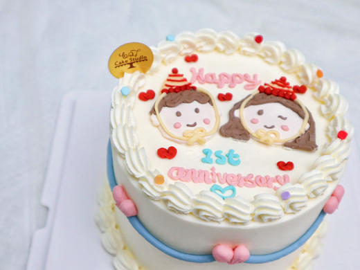 1027CAKE |  手绘蛋糕  双人手绘 情侣 周年纪念 商品图4