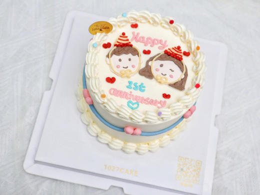 1027CAKE |  手绘蛋糕  双人手绘 情侣 周年纪念 商品图3