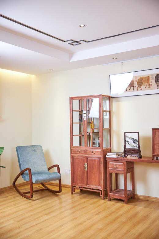 红桥红  家具严选  缅甸花梨(大果紫檀）  【多宝阁形玻璃展示柜】 商品图7