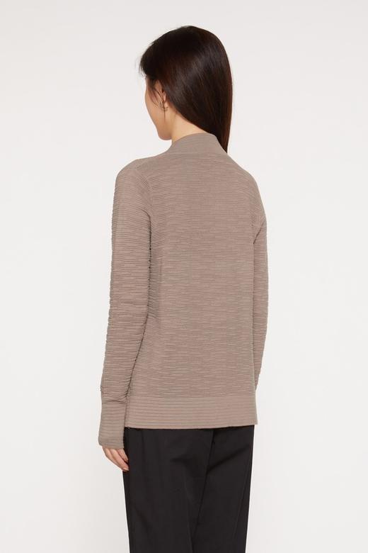 Le Malene 棕色小香编织条纹针织开衫 9746 商品图3