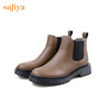 Safiya/索菲娅 2022年冬季新款法式ins风切尔西中跟厚底真皮保暖短靴 SF24116537 商品缩略图9