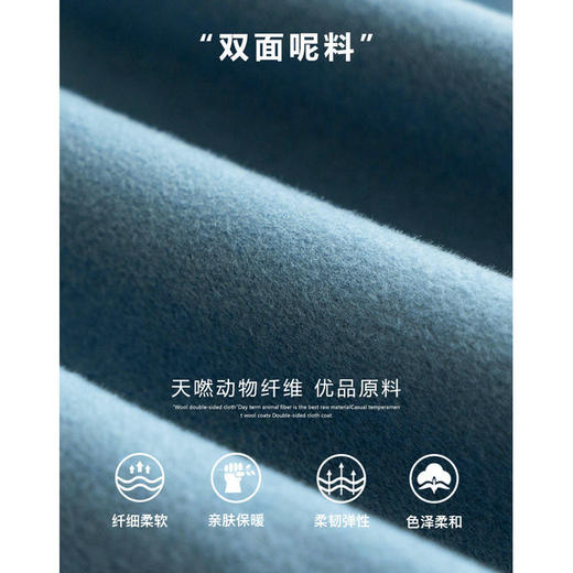 OLrain欧芮儿法式双面呢毛呢外套女春2025年新款翻领中长款大衣 商品图5