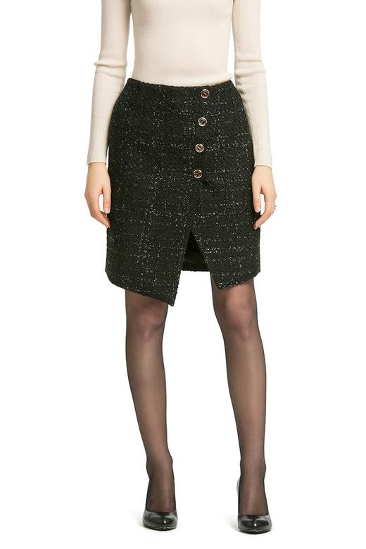 DAVID&FOCUS 混织不规则小A裙 390 商品图0