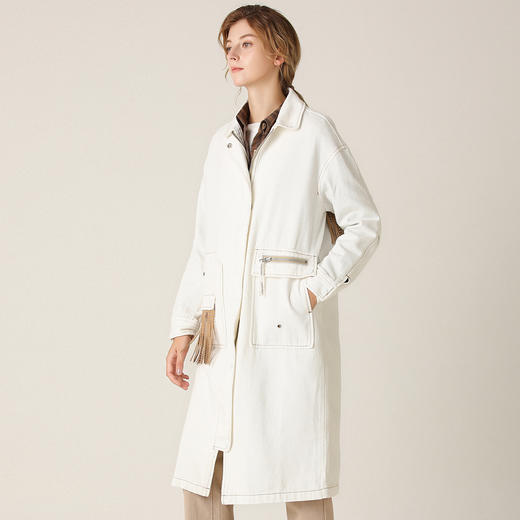 Famecoco范可儿时尚牛仔风衣外套F201AA014 商品图1