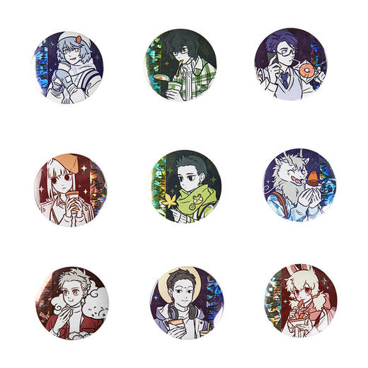 《非人哉官方店》通勤日常系列马口铁二次元动漫周边吧唧盲盒 商品图4