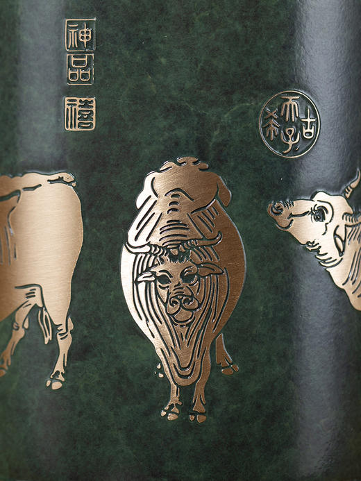 【6F】朱炳仁铜 五牛积福笔筒书房文具收藏送人创意清宫艺术教师节礼品 商品图3