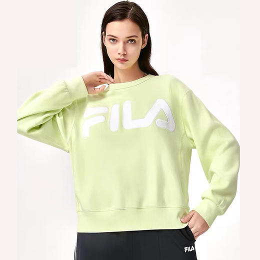 买贵返差价平台补贴（C）FILA/斐乐 圆领运动卫衣女子秋冬新款短款潮流运动圆领套头衫 F11W149204FYE 商品图1