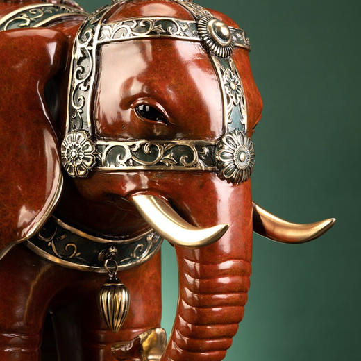 【6F】朱炳仁铜 新中式家居客厅桌面创意精品装饰摆件礼品套装吉祥托福 吉祥托福 商品图3