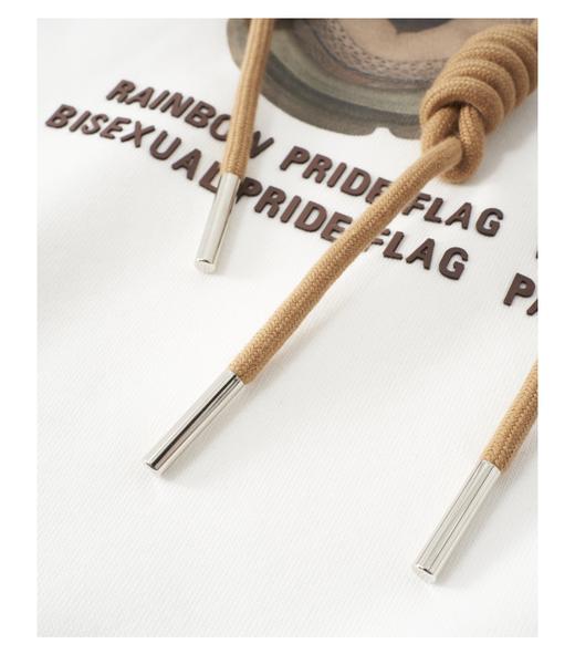 PINLI品立秋季新款男士圆领拼接鞋带压胶印花卫衣BG223209004 商品图13