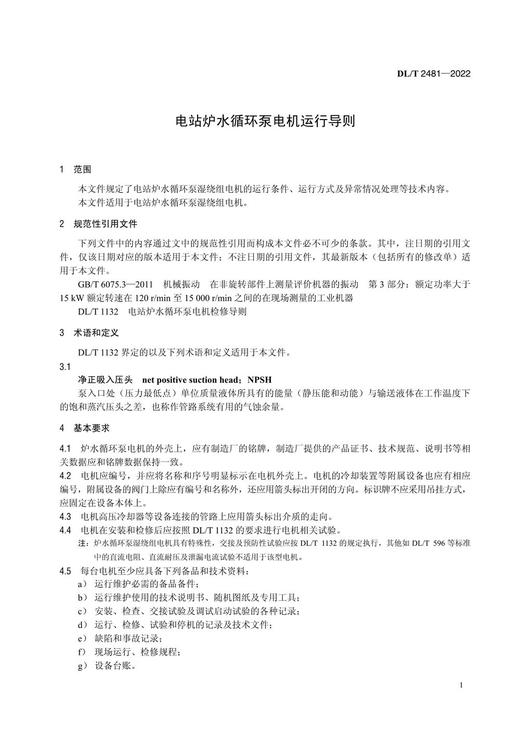 【按需印刷】DL/T2481-2022 电站炉水循环泵电机运行导则 商品图4