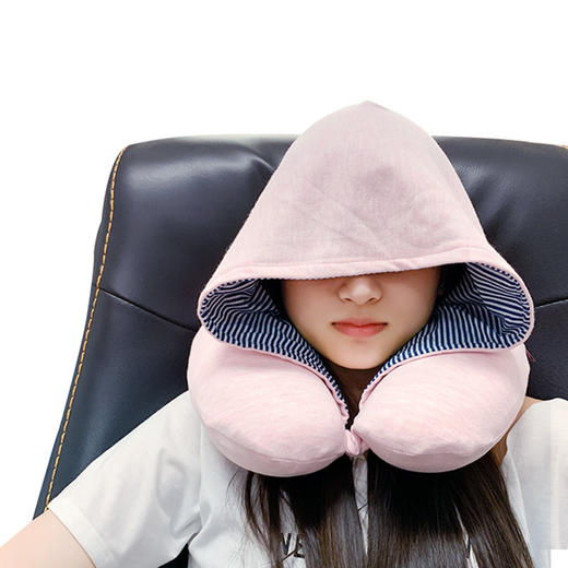 乐兜连帽记忆棉旅行护颈枕（三色可选） 商品图2