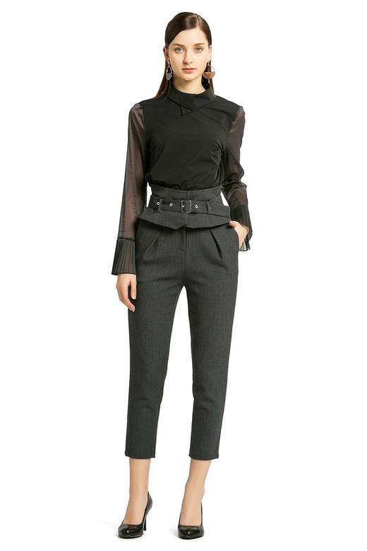 NOIR 精致腰封装饰长裤 986 商品图1