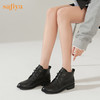 【春节不打烊】Safiya/索菲娅 秋冬英伦风2022年冬季新款时髦尖头系带低跟踝短靴 SF24116571 商品缩略图1