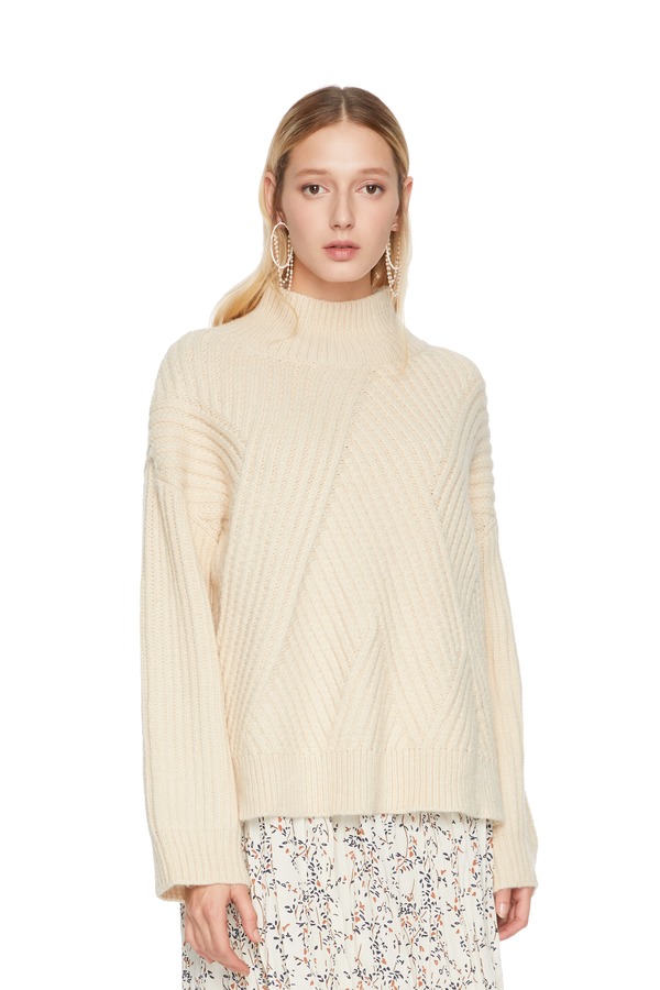 AUGUST 1 EIGHT 简约休闲高领毛衣 5081