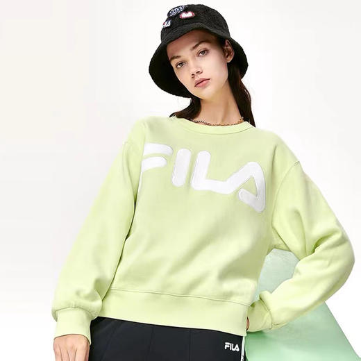 买贵返差价平台补贴（C）FILA/斐乐 圆领运动卫衣女子秋冬新款短款潮流运动圆领套头衫 F11W149204FYE 商品图0