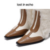 【下架】lost in echo 秋季尖头运动鞋面拼接毛毛阔筒靴雪地靴女 商品缩略图4