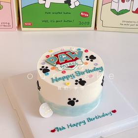 汪汪队手绘款蛋糕-低糖处理无添加