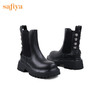 【春节不打烊】Safiya/索菲娅 新潮设计感2022冬季新款扣饰厚底真皮切尔西短靴 SF24116222 商品缩略图11