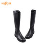 【春节不打烊】Safiya/索菲娅 新潮网红2022冬季新款炸街高筒斜切口瘦瘦骑士靴 SF24117050 商品缩略图9