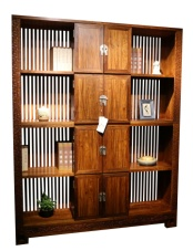 苏梨家具 吉祥如意上下层书柜