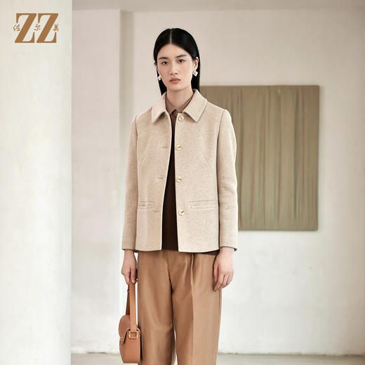 佐尔美秋季新款 简约气质百搭短中褛外套女E24ZD36 商品图0