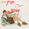 【春节不打烊】Safiya/索菲娅 2022冬季新款低帮短加厚羊毛保暖防滑雪地靴 SF2411A596 商品缩略图6