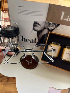 客配 软糯硅胶钛 20227黑框200度近视+1.61防蓝光镜片