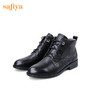 【春节不打烊】Safiya/索菲娅 秋冬英伦风2022年冬季新款时髦尖头系带低跟踝短靴 SF24116571 商品缩略图7