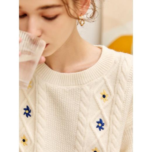 欧芮儿套头毛衣女秋冬新款2021宽松显瘦慵懒风洋气麻花小个子上衣 商品图1