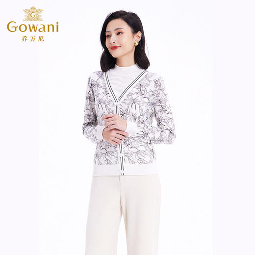 乔万尼半高领羊毛针织衫秋冬新款绵羊毛假两件法式设计EF4M243 商品图1