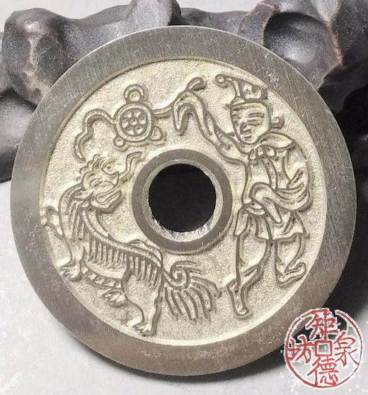 古泉书馆文创 黄金万两招财进宝背胡人舞狮 BH0017 商品图5