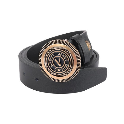 【特惠秒】VERSACE 范思哲男士圆形太阳花扣头真皮腰带 10822/11395 商品图1