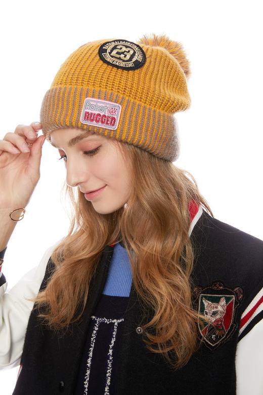 SUMMER & SAGE 个性贴布针织帽 4950 商品图2