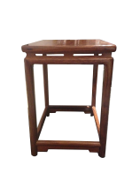 苏梨家具 镶紫光檀矮脚帽椅几