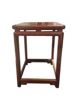 苏梨家具 镶紫光檀矮脚帽椅几 商品图0