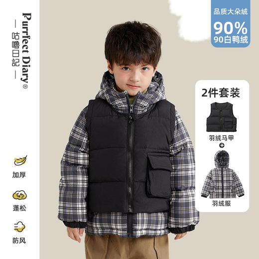 【一衣三穿 优质90白鸭绒双层填充】双重保暖两件套工装羽绒服PDWT2204 商品图0