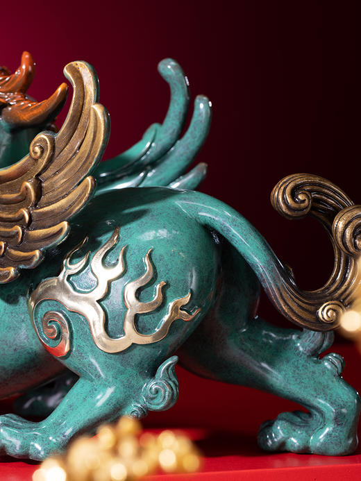 【6F】朱炳仁铜威武貔貅客厅装饰装饰品家居装饰创意貔貅风水办公桌摆件 商品图3