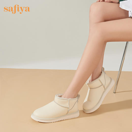 【春节不打烊】Safiya/索菲娅 2022冬季新款低帮短加厚羊毛保暖防滑雪地靴 SF2411A596 商品图13