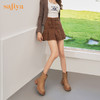 【春节不打烊】Safiya/索菲娅 显瘦时装靴2022冬季新款复古英伦风厚底侧拉链百搭短靴 SF24116188 商品缩略图5