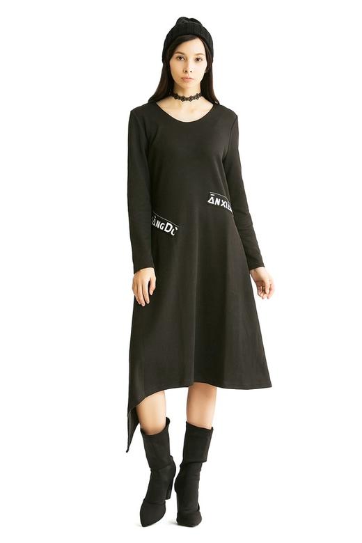 ELLA JADE 黑色时髦字母连衣裙 297 商品图1