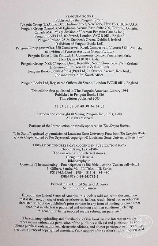 预售 【中商原版】觉醒及其他选集 企鹅经典 英文原版 The Awakening and Selected Stories 凯特·萧邦 Kate Chopin 商品图4