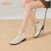 【春节不打烊】Safiya/索菲娅 秋冬英伦风2022年冬季新款时髦尖头系带低跟踝短靴 SF24116571 商品缩略图4