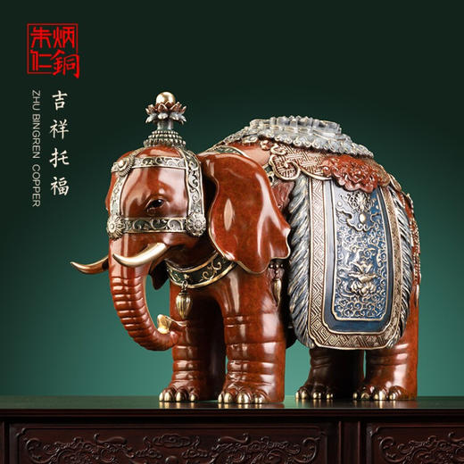 【6F】朱炳仁铜 新中式家居客厅桌面创意精品装饰摆件礼品套装吉祥托福 吉祥托福 商品图0