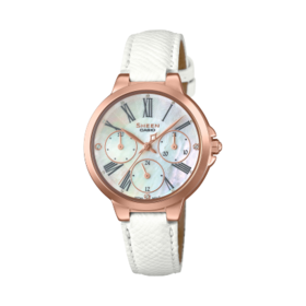 【时计廊】卡西欧（CASIO） 手表 人造蓝宝石玻璃镜面时尚防水石英女士手表 卡西欧女表腕表 SHE-3513PGL-7A