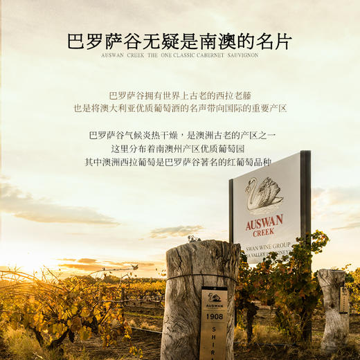 【澳大利亚国会用酒】天鹅庄1号经典西拉赤霞珠 澳大利亚 13.5%vol 商品图8